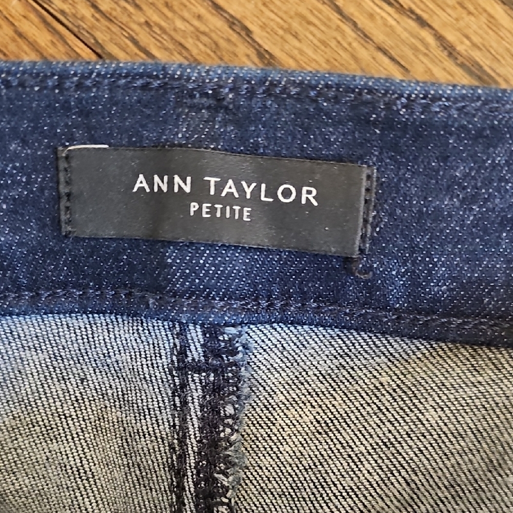 Ann Taylor Navy Flared Trouser Jeans - Picture 2 of 10